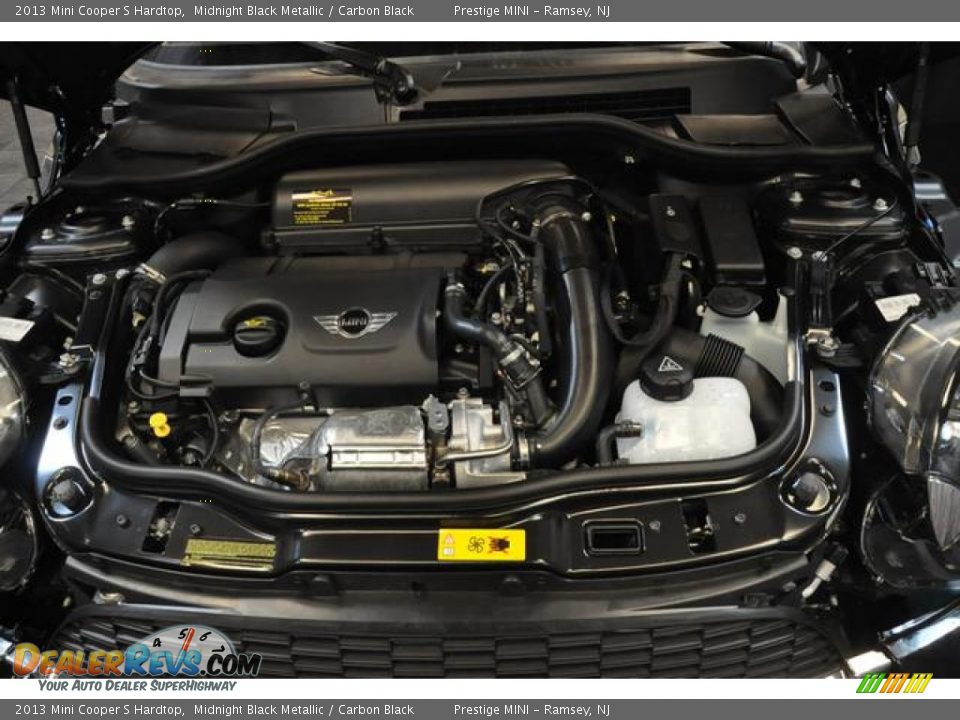 2013 Mini Cooper S Hardtop Midnight Black Metallic / Carbon Black Photo #30