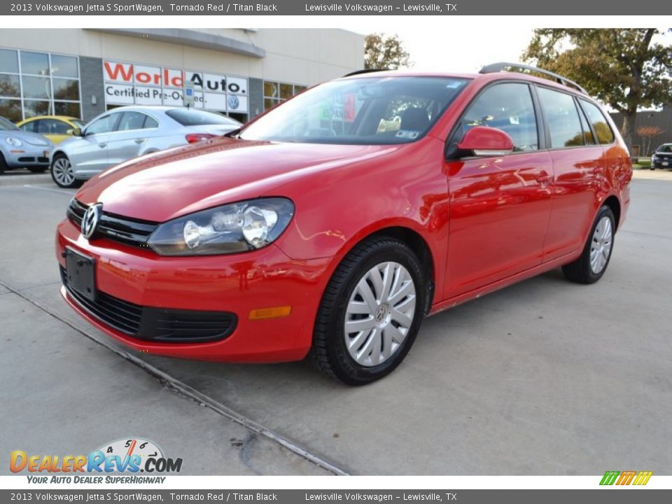 2013 Volkswagen Jetta S SportWagen Tornado Red / Titan Black Photo #1