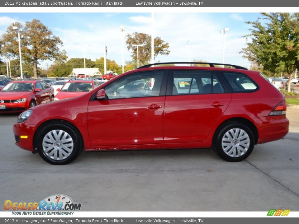 Tornado Red 2013 Volkswagen Jetta S SportWagen Photo #2