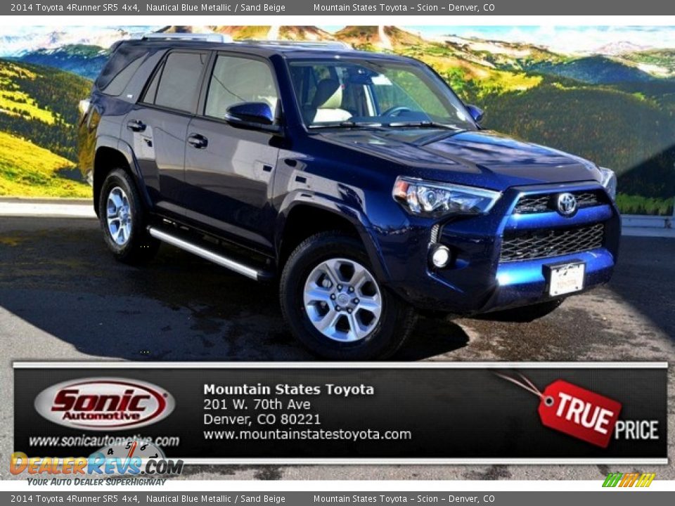 2014 Toyota 4Runner SR5 4x4 Nautical Blue Metallic / Sand Beige Photo #1