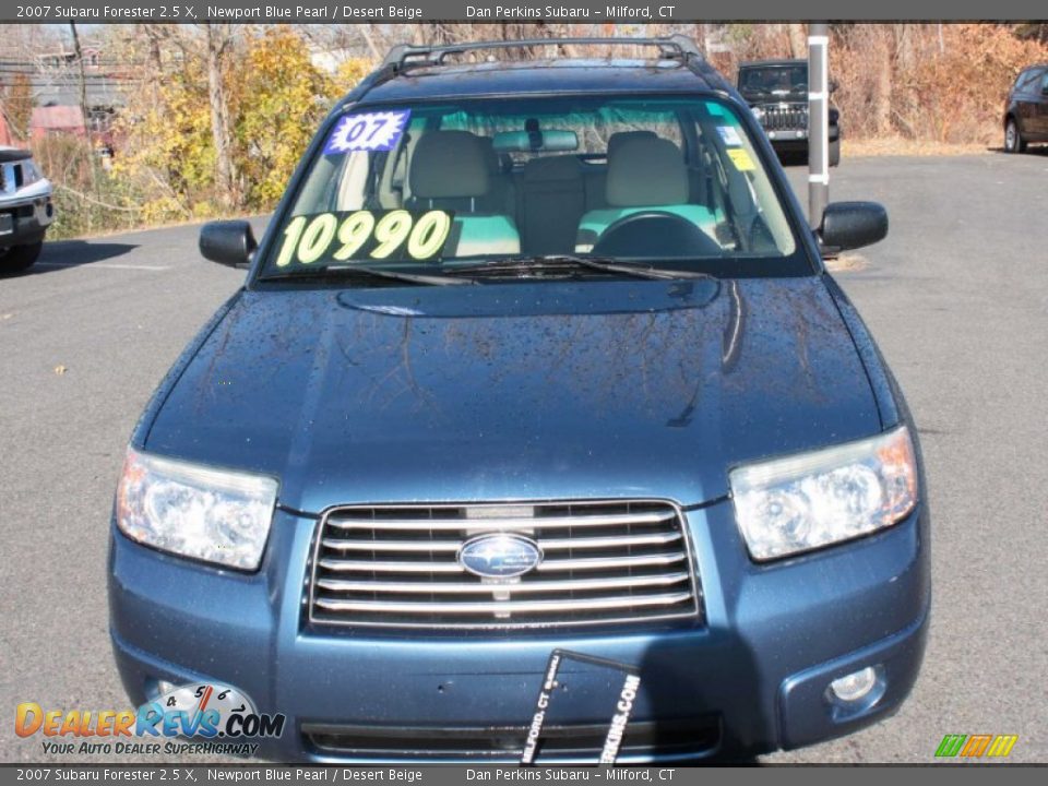 2007 Subaru Forester 2.5 X Newport Blue Pearl / Desert Beige Photo #2