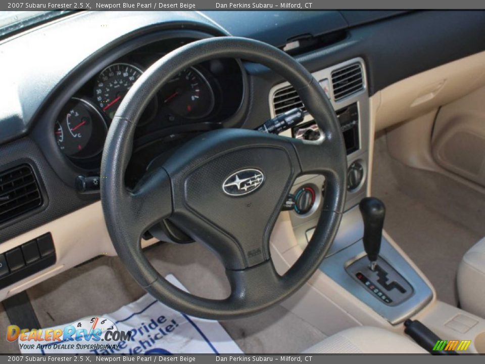 2007 Subaru Forester 2.5 X Newport Blue Pearl / Desert Beige Photo #5