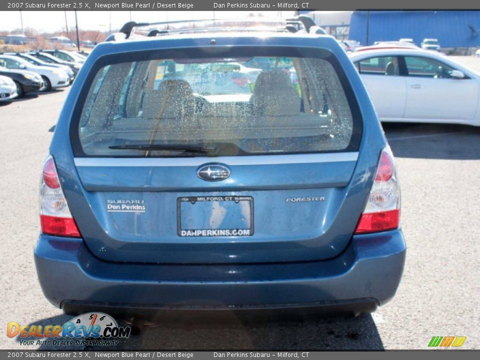 2007 Subaru Forester 2.5 X Newport Blue Pearl / Desert Beige Photo #7