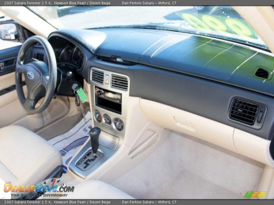 2007 Subaru Forester 2.5 X Newport Blue Pearl / Desert Beige Photo #9