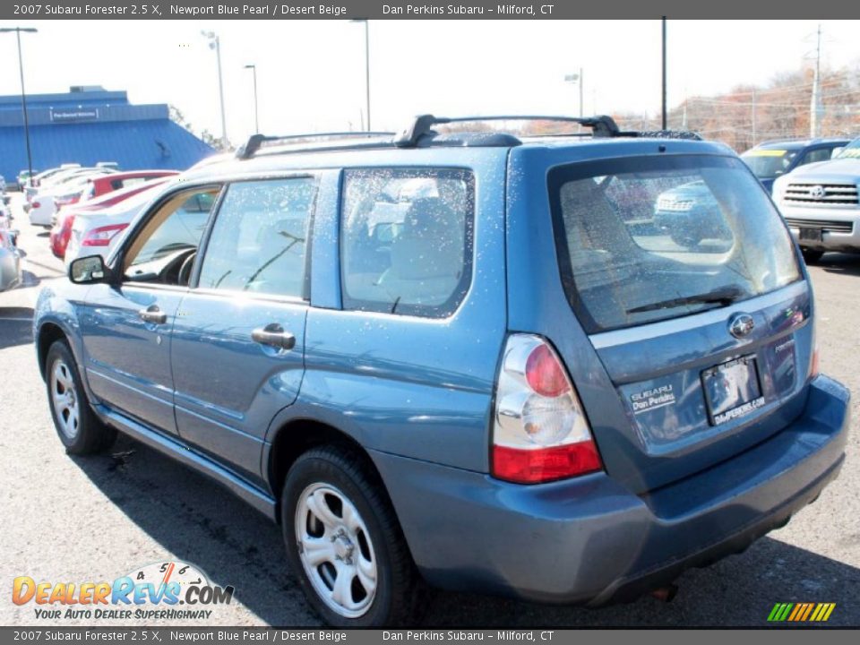 2007 Subaru Forester 2.5 X Newport Blue Pearl / Desert Beige Photo #10