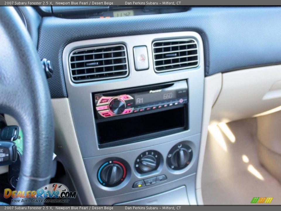 2007 Subaru Forester 2.5 X Newport Blue Pearl / Desert Beige Photo #12