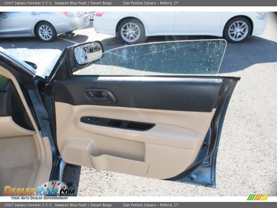 2007 Subaru Forester 2.5 X Newport Blue Pearl / Desert Beige Photo #16