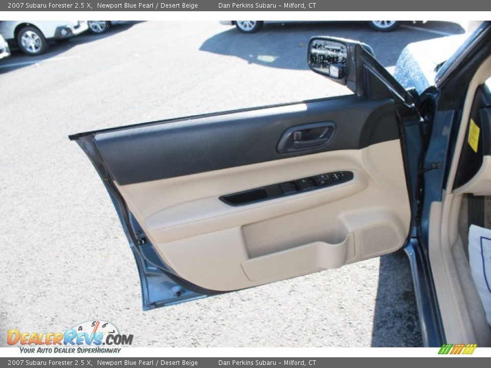 2007 Subaru Forester 2.5 X Newport Blue Pearl / Desert Beige Photo #17