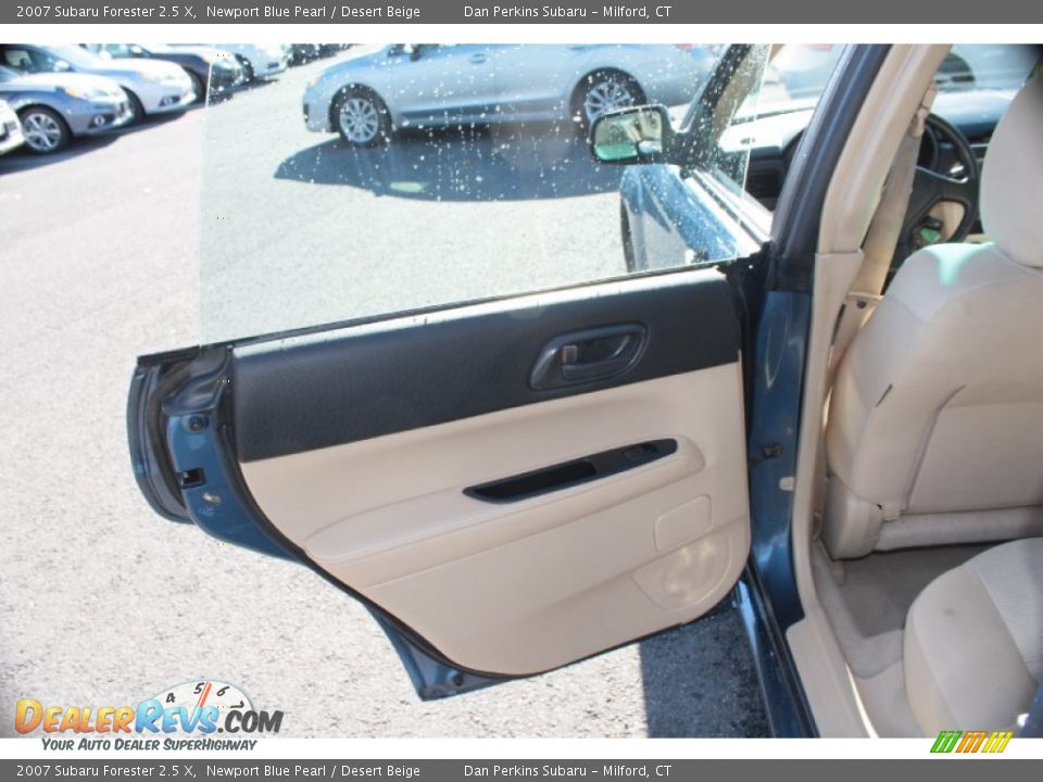 2007 Subaru Forester 2.5 X Newport Blue Pearl / Desert Beige Photo #18