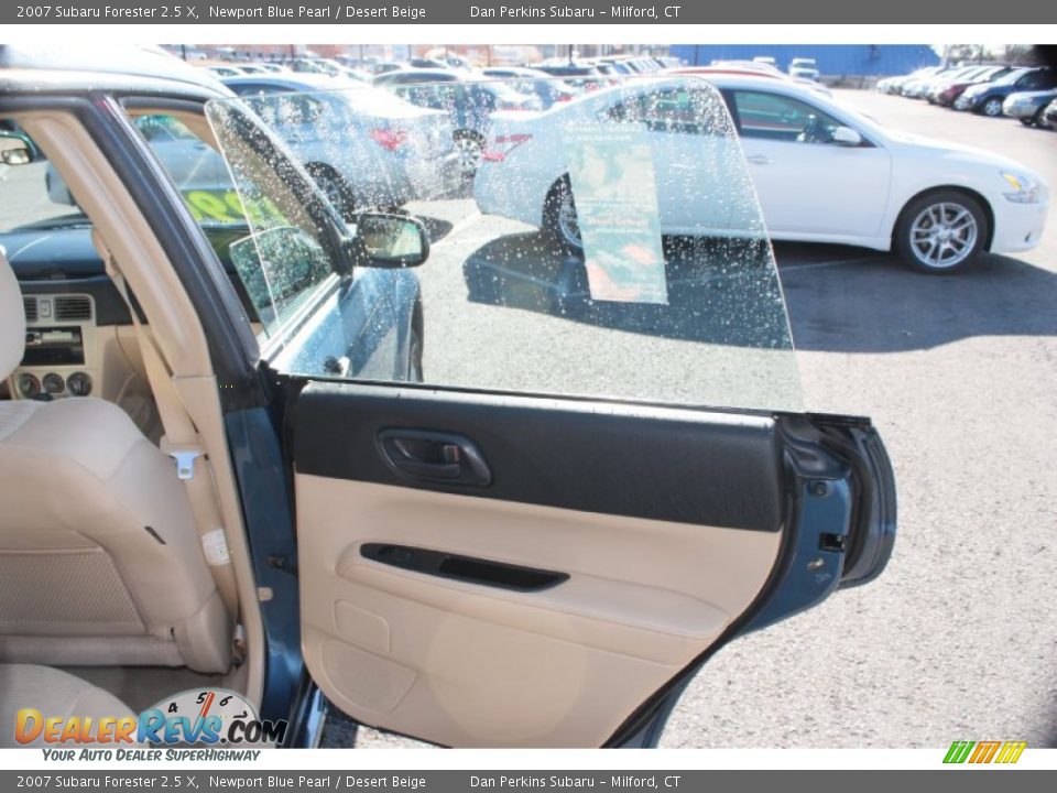 2007 Subaru Forester 2.5 X Newport Blue Pearl / Desert Beige Photo #19