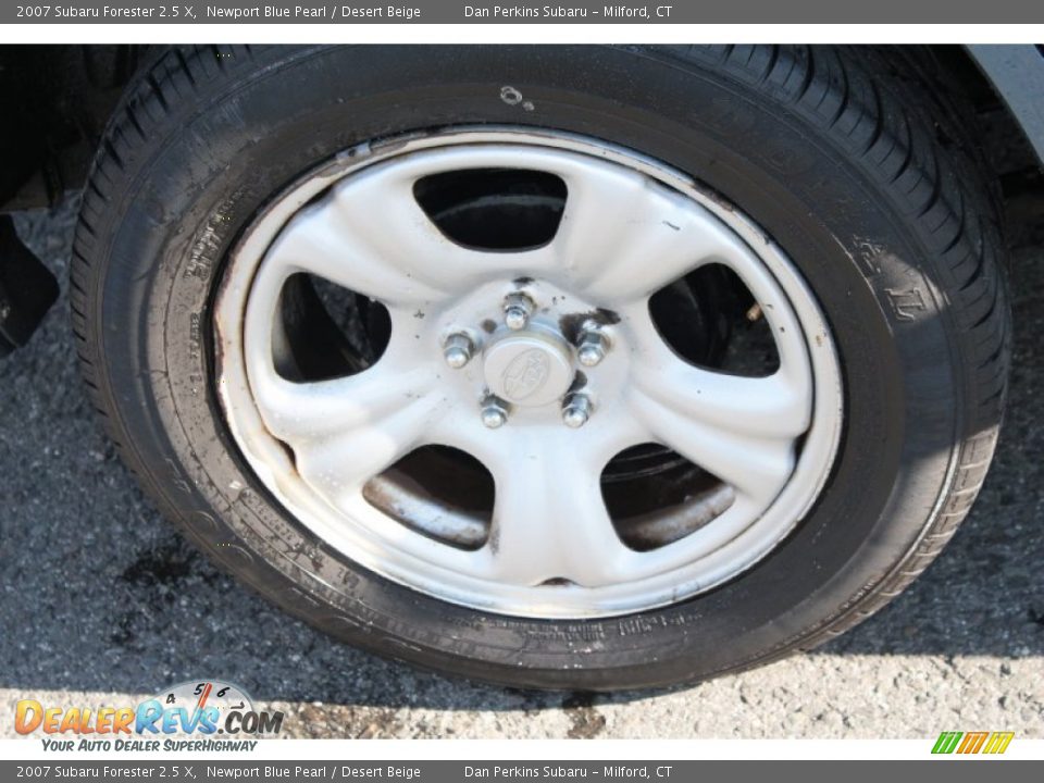 2007 Subaru Forester 2.5 X Newport Blue Pearl / Desert Beige Photo #23