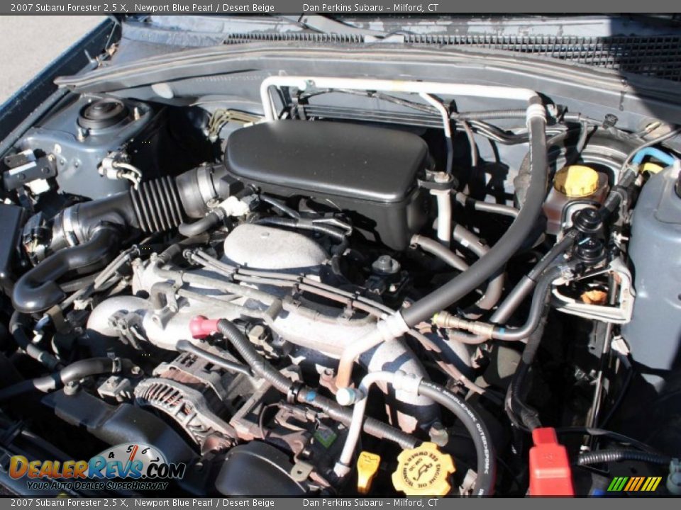 2007 Subaru Forester 2.5 X Newport Blue Pearl / Desert Beige Photo #24