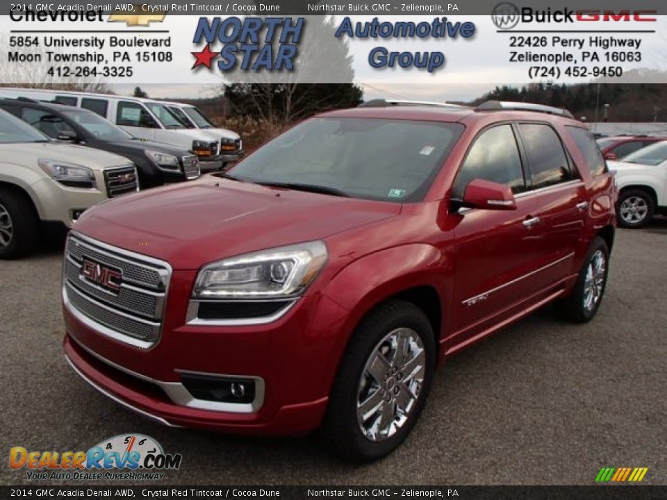 2014 GMC Acadia Denali AWD Crystal Red Tintcoat / Cocoa Dune Photo #1