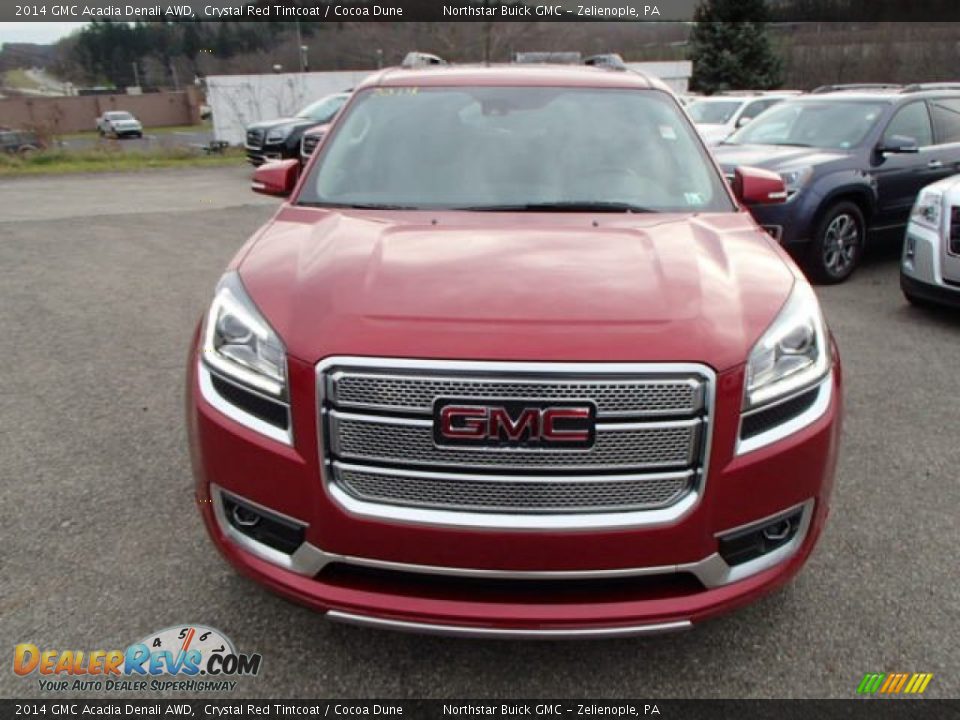 2014 GMC Acadia Denali AWD Crystal Red Tintcoat / Cocoa Dune Photo #2