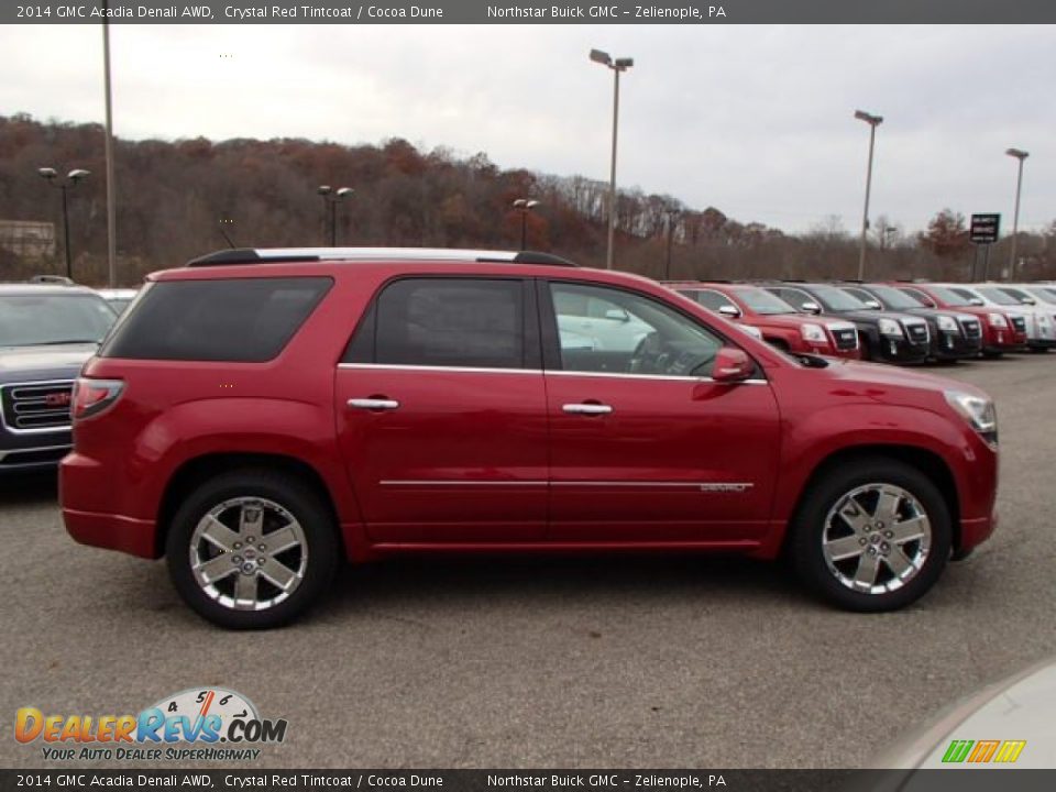 2014 GMC Acadia Denali AWD Crystal Red Tintcoat / Cocoa Dune Photo #4