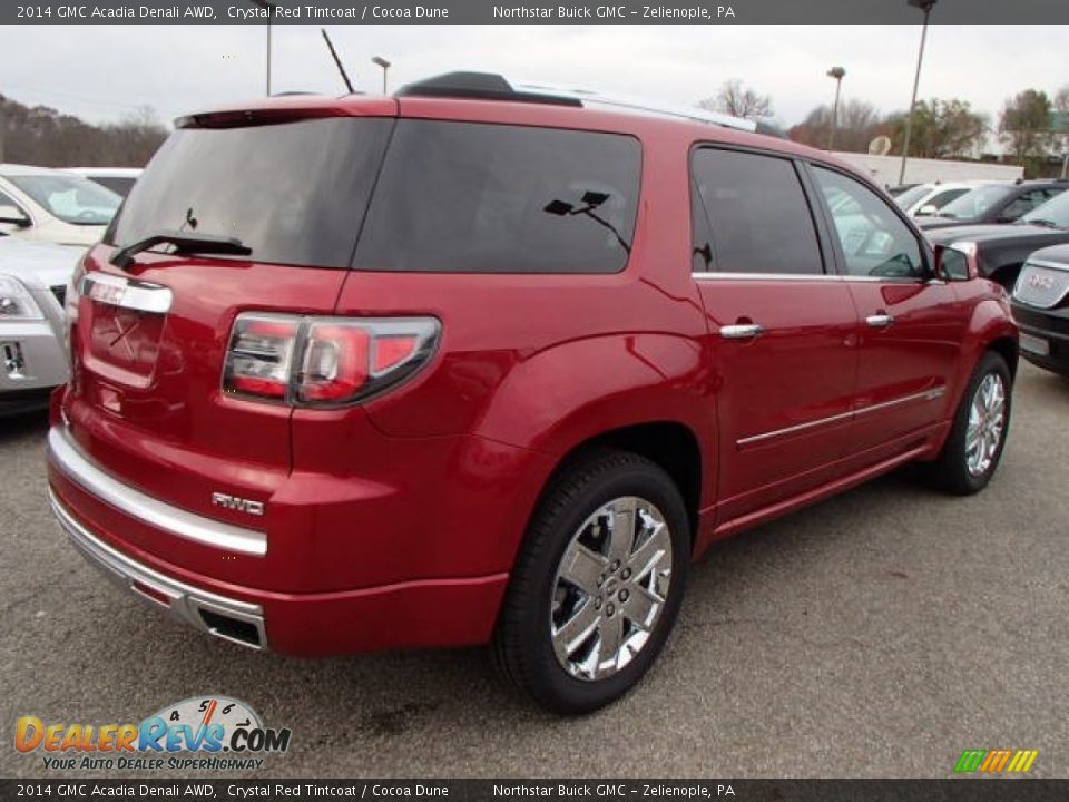 2014 GMC Acadia Denali AWD Crystal Red Tintcoat / Cocoa Dune Photo #5