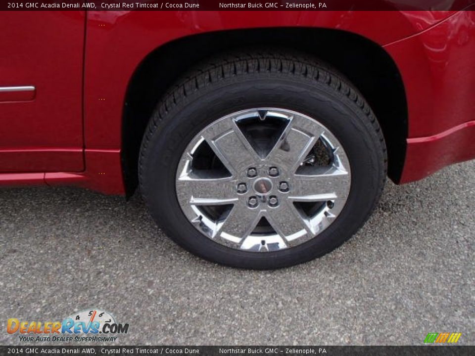 2014 GMC Acadia Denali AWD Crystal Red Tintcoat / Cocoa Dune Photo #9