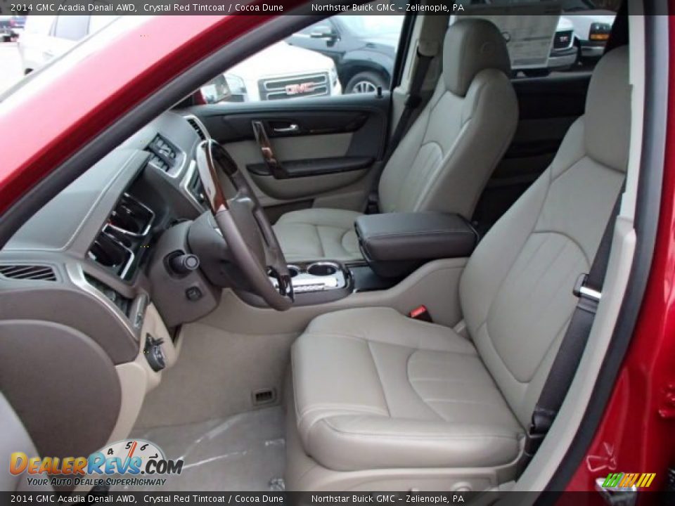 2014 GMC Acadia Denali AWD Crystal Red Tintcoat / Cocoa Dune Photo #10