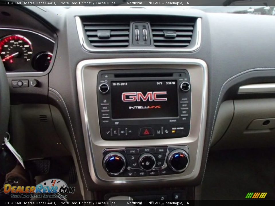 2014 GMC Acadia Denali AWD Crystal Red Tintcoat / Cocoa Dune Photo #15