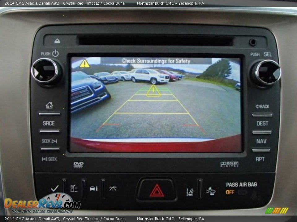 2014 GMC Acadia Denali AWD Crystal Red Tintcoat / Cocoa Dune Photo #16