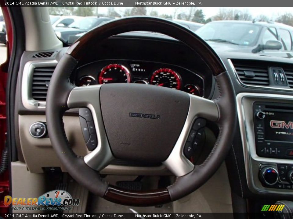 2014 GMC Acadia Denali AWD Crystal Red Tintcoat / Cocoa Dune Photo #18