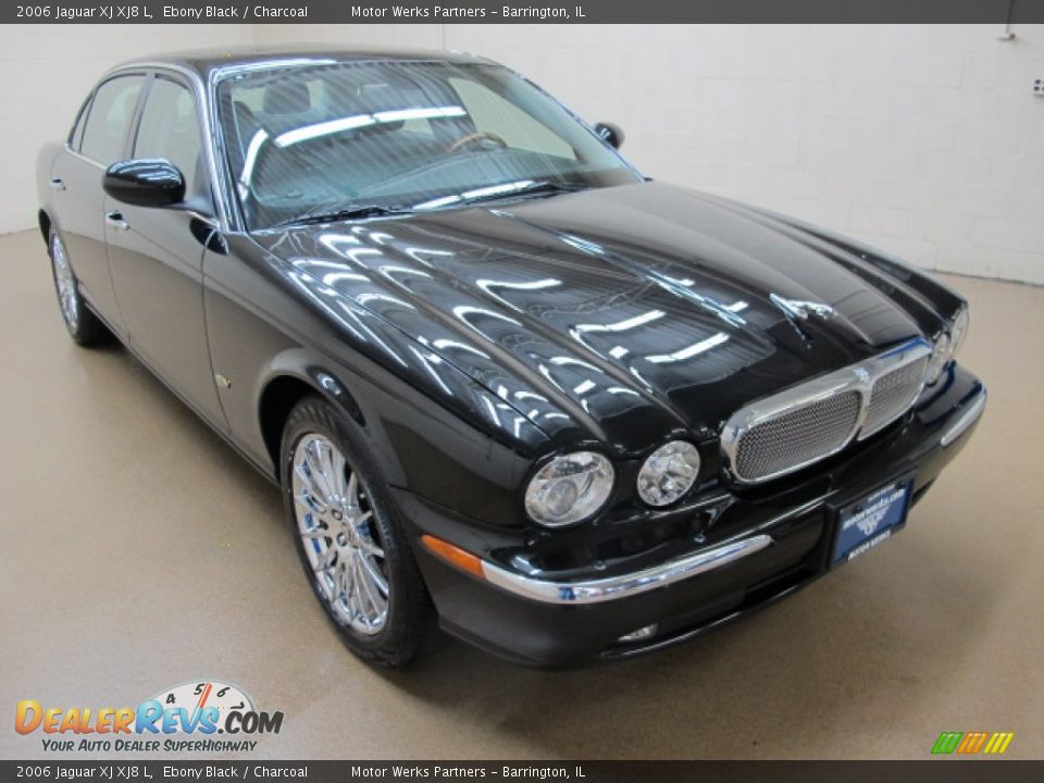 2006 Jaguar XJ XJ8 L Ebony Black / Charcoal Photo #1