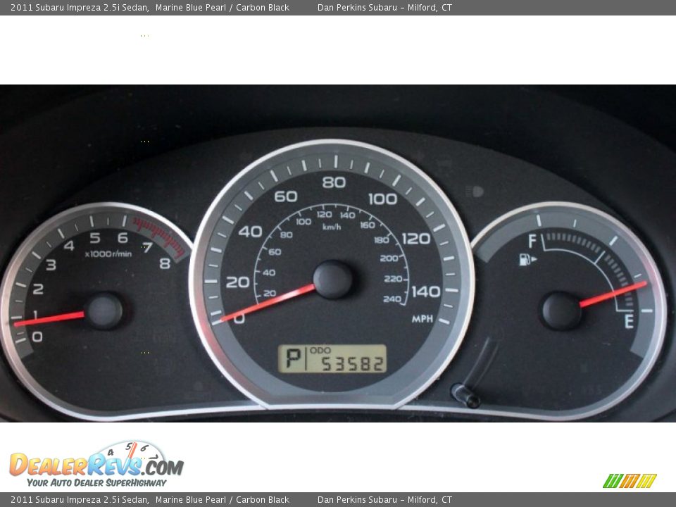 2011 Subaru Impreza 2.5i Sedan Marine Blue Pearl / Carbon Black Photo #16