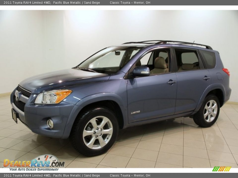 2011 Toyota RAV4 Limited 4WD Pacific Blue Metallic / Sand Beige Photo #3