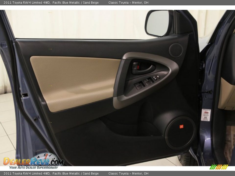 2011 Toyota RAV4 Limited 4WD Pacific Blue Metallic / Sand Beige Photo #4
