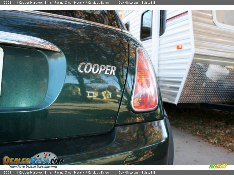 2003 Mini Cooper Hardtop British Racing Green Metallic / Cordoba Beige Photo #2