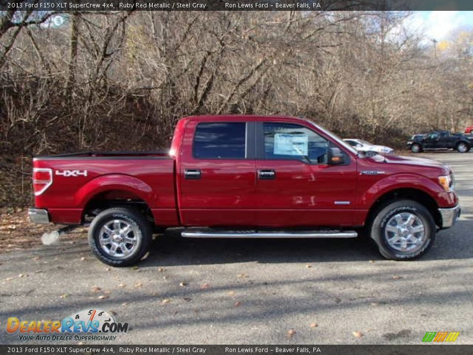 2013 Ford F150 XLT SuperCrew 4x4 Ruby Red Metallic / Steel Gray Photo #1