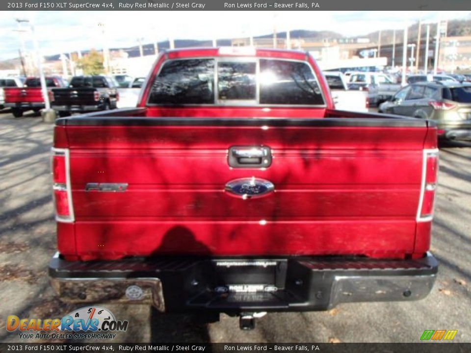 2013 Ford F150 XLT SuperCrew 4x4 Ruby Red Metallic / Steel Gray Photo #7