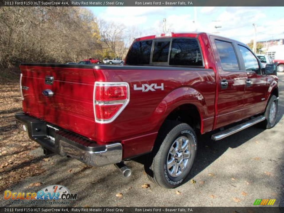 2013 Ford F150 XLT SuperCrew 4x4 Ruby Red Metallic / Steel Gray Photo #8