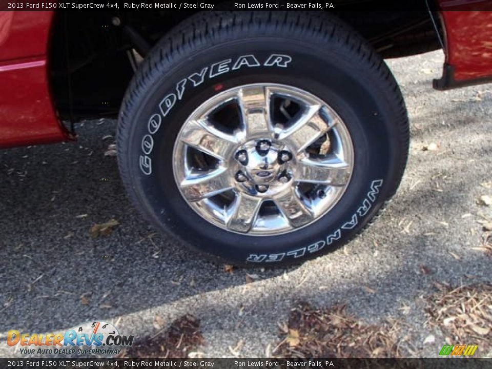 2013 Ford F150 XLT SuperCrew 4x4 Ruby Red Metallic / Steel Gray Photo #9