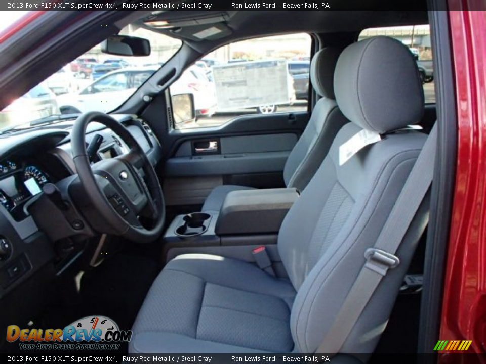2013 Ford F150 XLT SuperCrew 4x4 Ruby Red Metallic / Steel Gray Photo #10