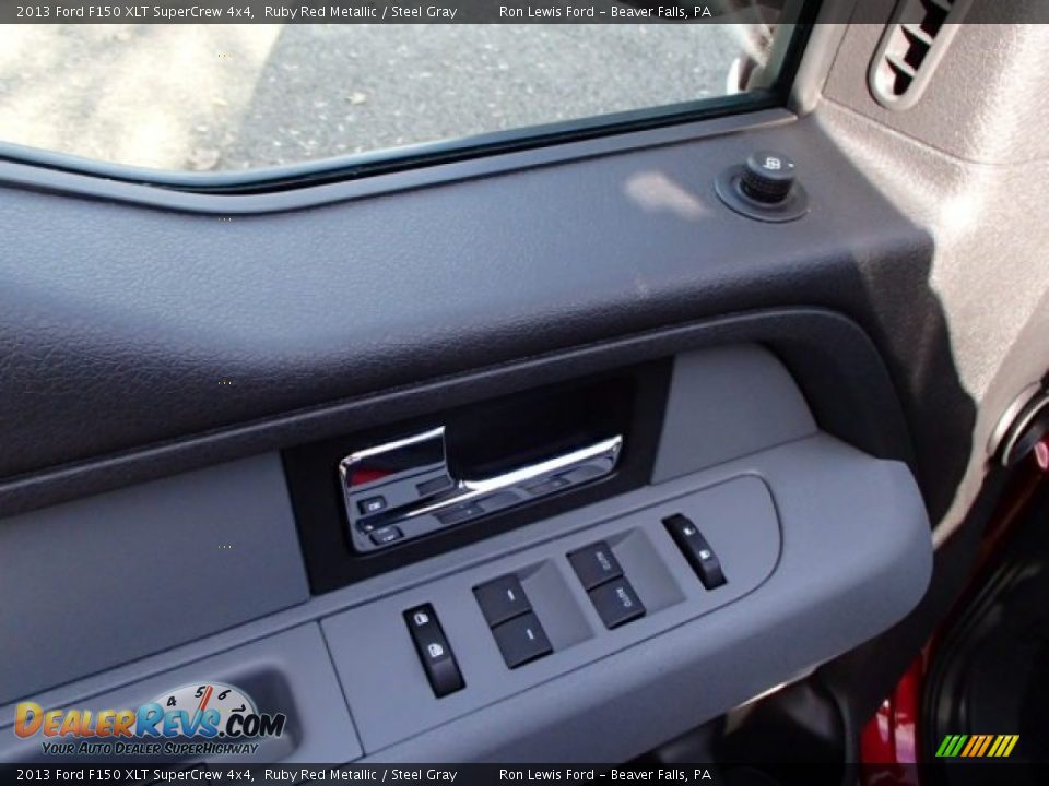 2013 Ford F150 XLT SuperCrew 4x4 Ruby Red Metallic / Steel Gray Photo #13