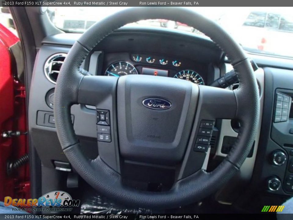 2013 Ford F150 XLT SuperCrew 4x4 Ruby Red Metallic / Steel Gray Photo #18