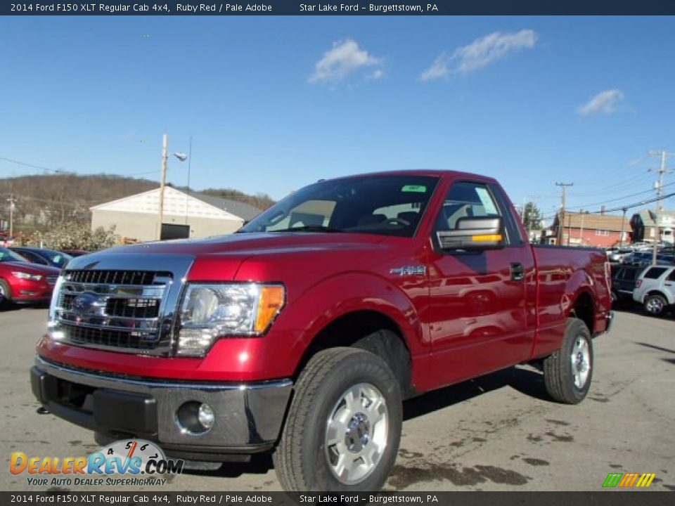 2014 Ford F150 XLT Regular Cab 4x4 Ruby Red / Pale Adobe Photo #1