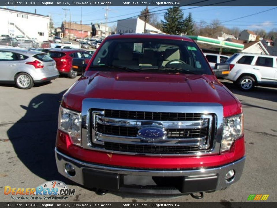 2014 Ford F150 XLT Regular Cab 4x4 Ruby Red / Pale Adobe Photo #2