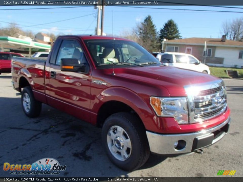 2014 Ford F150 XLT Regular Cab 4x4 Ruby Red / Pale Adobe Photo #3