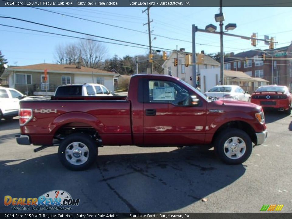 2014 Ford F150 XLT Regular Cab 4x4 Ruby Red / Pale Adobe Photo #4