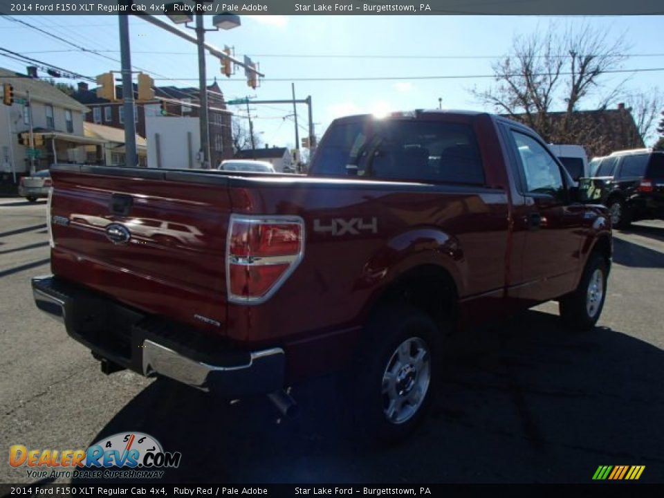 2014 Ford F150 XLT Regular Cab 4x4 Ruby Red / Pale Adobe Photo #5