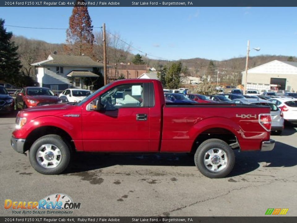 2014 Ford F150 XLT Regular Cab 4x4 Ruby Red / Pale Adobe Photo #8