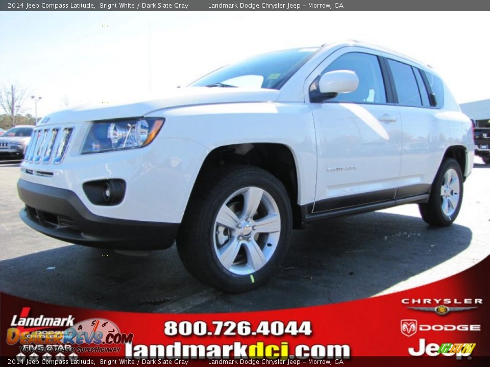 2014 Jeep Compass Latitude Bright White / Dark Slate Gray Photo #1