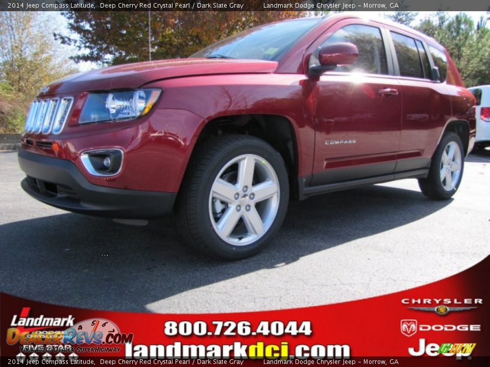 2014 Jeep Compass Latitude Deep Cherry Red Crystal Pearl / Dark Slate Gray Photo #1