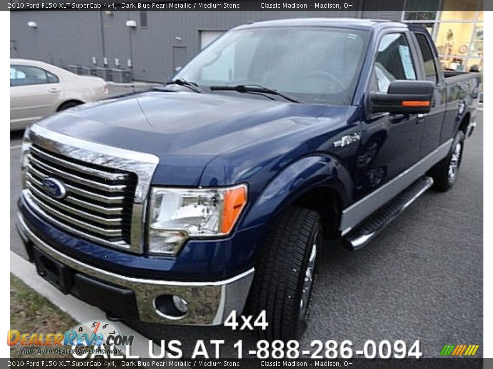 2010 Ford F150 XLT SuperCab 4x4 Dark Blue Pearl Metallic / Medium Stone Photo #1