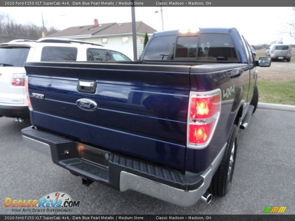 2010 Ford F150 XLT SuperCab 4x4 Dark Blue Pearl Metallic / Medium Stone Photo #2
