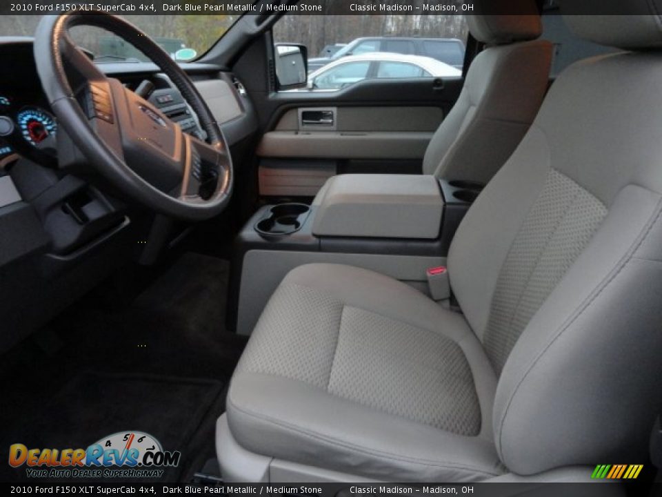2010 Ford F150 XLT SuperCab 4x4 Dark Blue Pearl Metallic / Medium Stone Photo #4