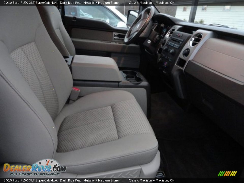 2010 Ford F150 XLT SuperCab 4x4 Dark Blue Pearl Metallic / Medium Stone Photo #10