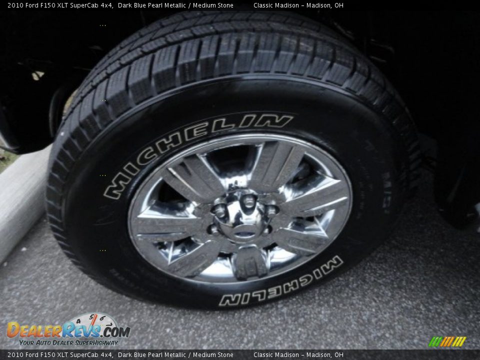2010 Ford F150 XLT SuperCab 4x4 Dark Blue Pearl Metallic / Medium Stone Photo #13